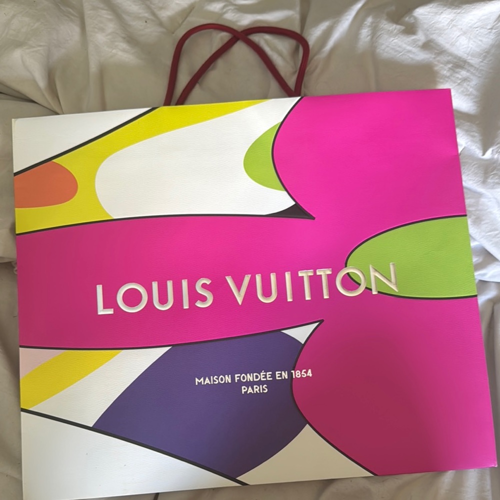 Louis Vuitton Pink and Green Designer Bag